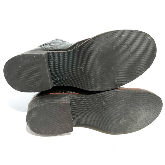 Larry Mahan Men’s Embroidered Black Leather Cowboy Western Stitched Boot Sz 10.5 - Picture 12 of 16